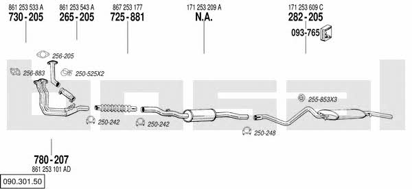  090.301.50 Exhaust system 09030150