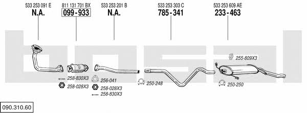  090.310.60 Exhaust system 09031060