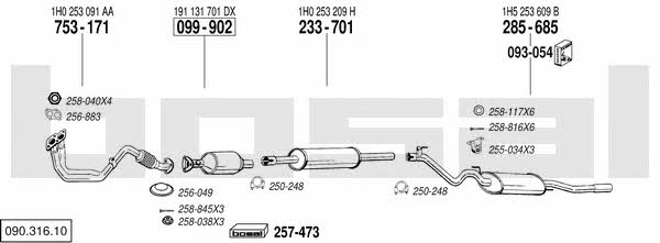 Bosal 090.316.10 Exhaust system 09031610