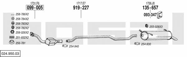  024.950.03 Exhaust system 02495003