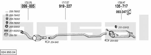 Bosal 024.950.04 Exhaust system 02495004