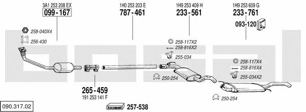  090.317.02 Exhaust system 09031702