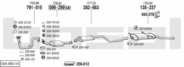  024.950.10 Exhaust system 02495010