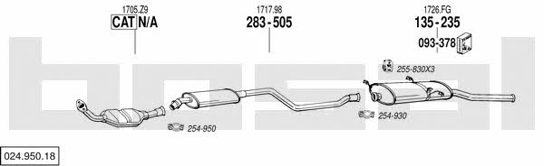  024.950.18 Exhaust system 02495018