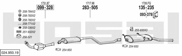  024.950.19 Exhaust system 02495019