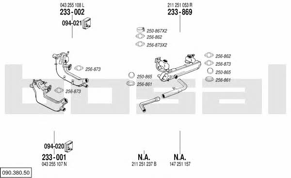 Bosal 090.380.50 Exhaust system 09038050