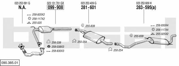 Bosal 090.385.01 Exhaust system 09038501