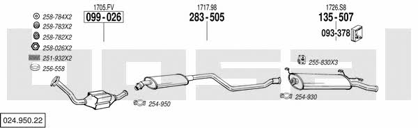 Bosal 024.950.22 Exhaust system 02495022