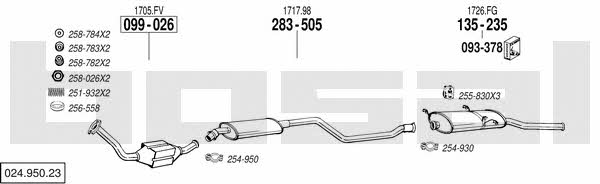 Bosal 024.950.23 Exhaust system 02495023
