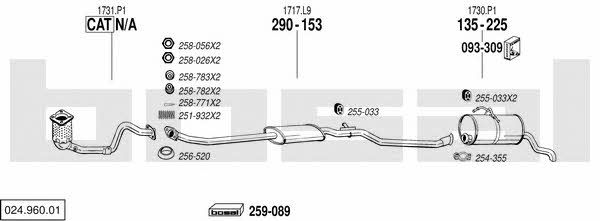  024.960.01 Exhaust system 02496001