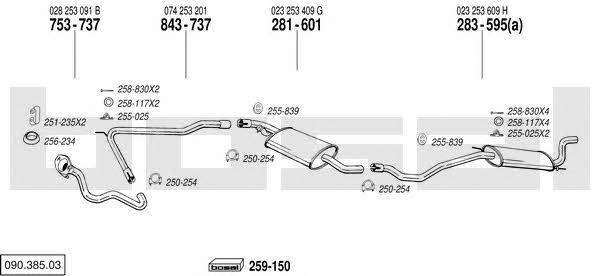  090.385.03 Exhaust system 09038503
