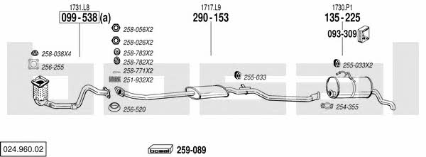  024.960.02 Exhaust system 02496002