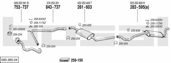 09038504 Bosal Exhaust system