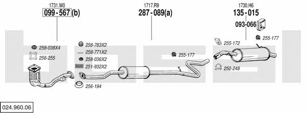 Bosal 024.960.06 Exhaust system 02496006