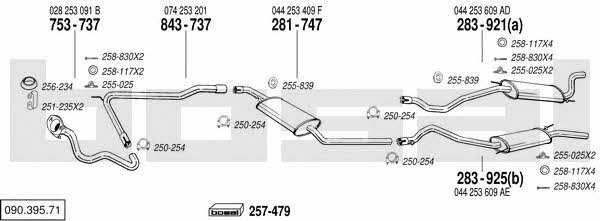  090.395.71 Exhaust system 09039571