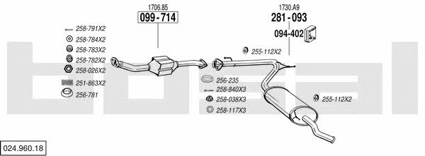 02496018 Bosal Exhaust system