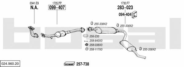  024.960.20 Exhaust system 02496020