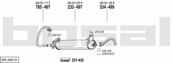  090.396.51 Exhaust system 09039651
