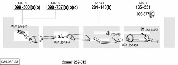 02496028 Bosal Exhaust system