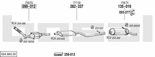  024.960.30 Exhaust system 02496030