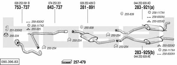 09039683 Bosal Exhaust system
