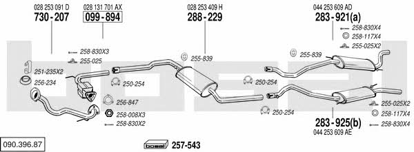 Bosal 090.396.87 Exhaust system 09039687