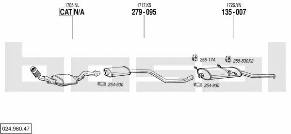 02496047 Bosal Exhaust system
