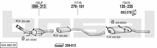  024.960.50 Exhaust system 02496050