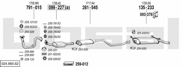  024.960.62 Exhaust system 02496062