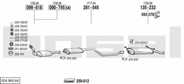 02496064 Bosal Exhaust system