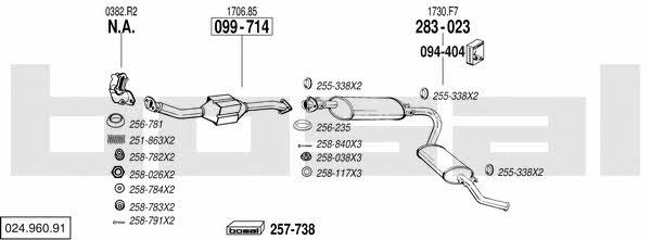  024.960.91 Exhaust system 02496091