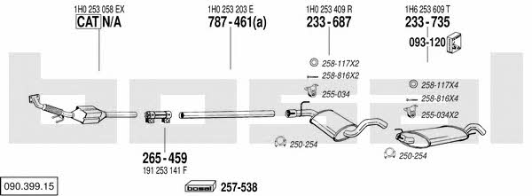09039915 Bosal Exhaust system