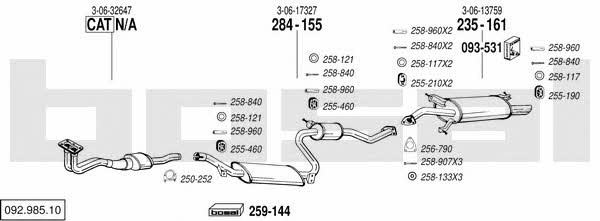09298510 Bosal Exhaust system