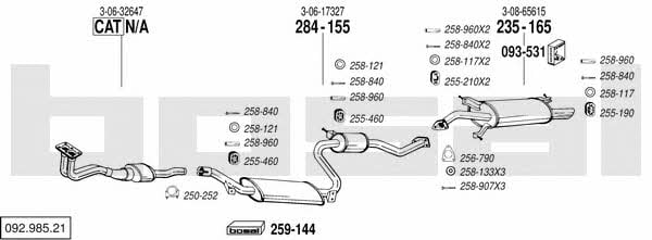 09298521 Bosal Exhaust system