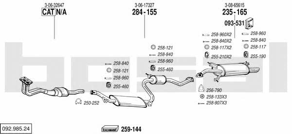 09298524 Bosal Exhaust system