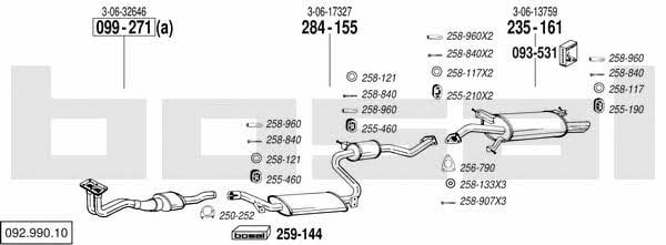 Bosal 092.990.10 Exhaust system 09299010