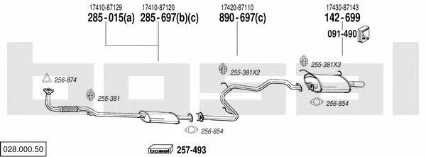 Bosal 028.000.50 Exhaust system 02800050
