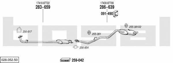 Bosal 028.052.50 Exhaust system 02805250