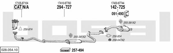 Bosal 028.054.10 Exhaust system 02805410