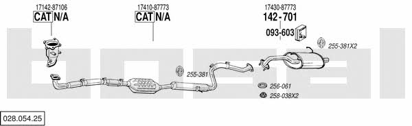 Bosal 028.054.25 Exhaust system 02805425