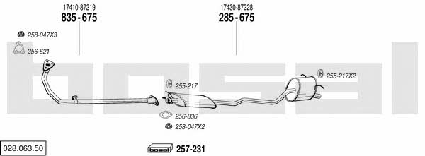 Bosal 028.063.50 Exhaust system 02806350