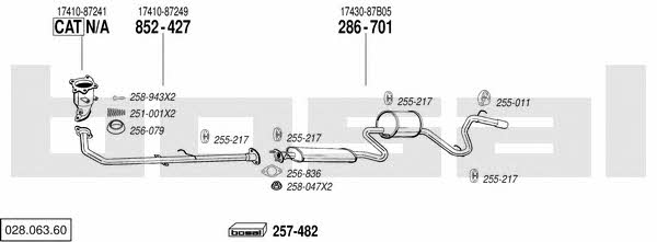 02806360 Bosal Exhaust system