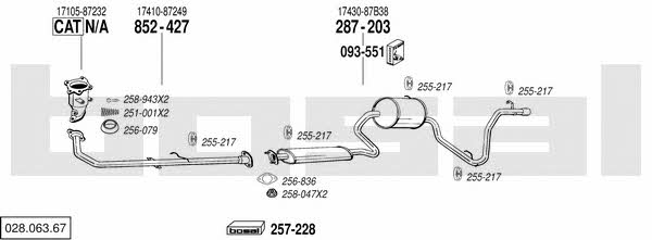 Bosal 028.063.67 Exhaust system 02806367