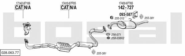 Bosal 028.063.77 Exhaust system 02806377