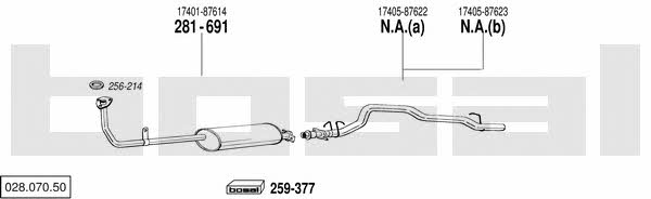 Bosal 028.070.50 Exhaust system 02807050