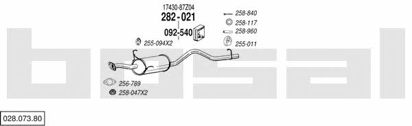 028.073.80 Exhaust system 02807380