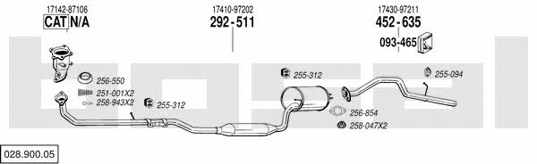 Bosal 028.900.05 Exhaust system 02890005