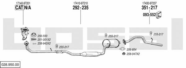 Bosal 028.950.00 Exhaust system 02895000