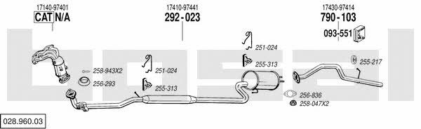 Bosal 028.960.03 Exhaust system 02896003