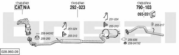  028.960.09 Exhaust system 02896009